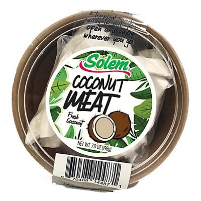 slide 1 of 1, Solem Fresh Coconut Meat, 7 oz