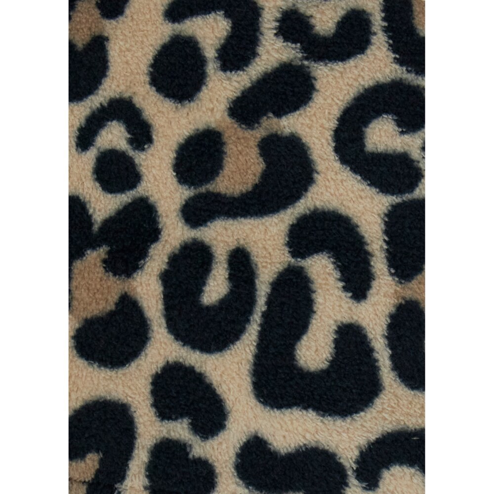 slide 2 of 4, Cutie Pie Leopard Print Plush Baby Blanket - Tan, 1 ct