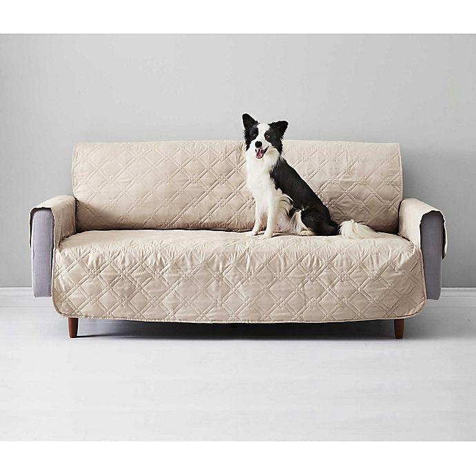 slide 2 of 2, SureFit Home Decor Quilted Pet Furniture Cover - Taupe, 1 ct