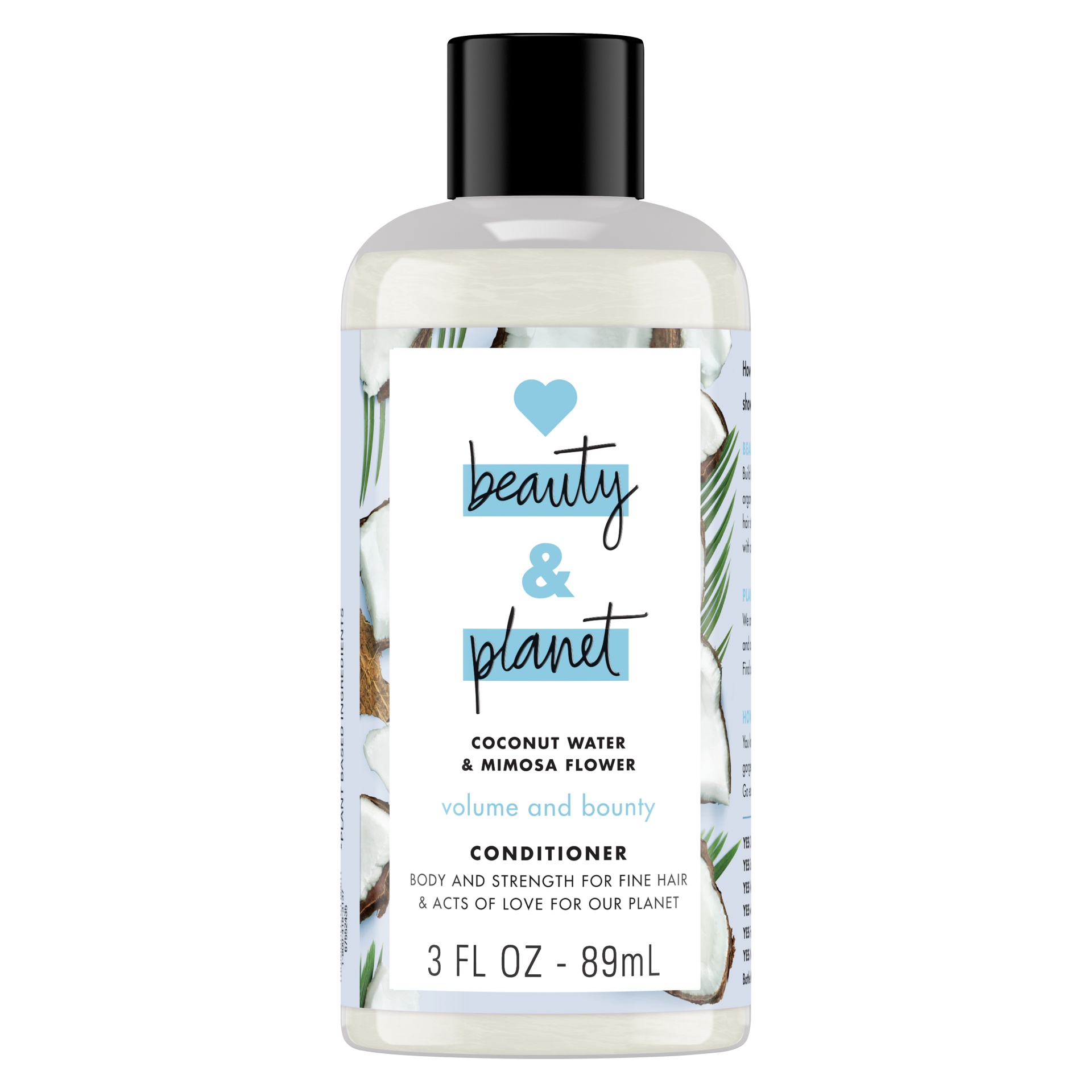 slide 1 of 6, Love Beauty and Planet Love Beauty & Planet Coconut Water & Mimosa Flower Volume and Bounty Conditioner Travel Size, 3 fl oz