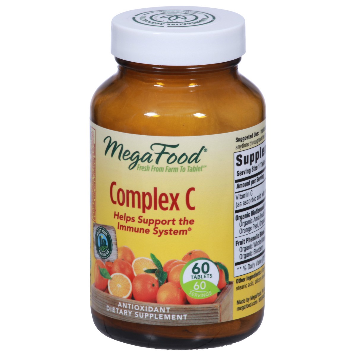 slide 4 of 9, MegaFood Complex C 60 Tablets, 1 ct