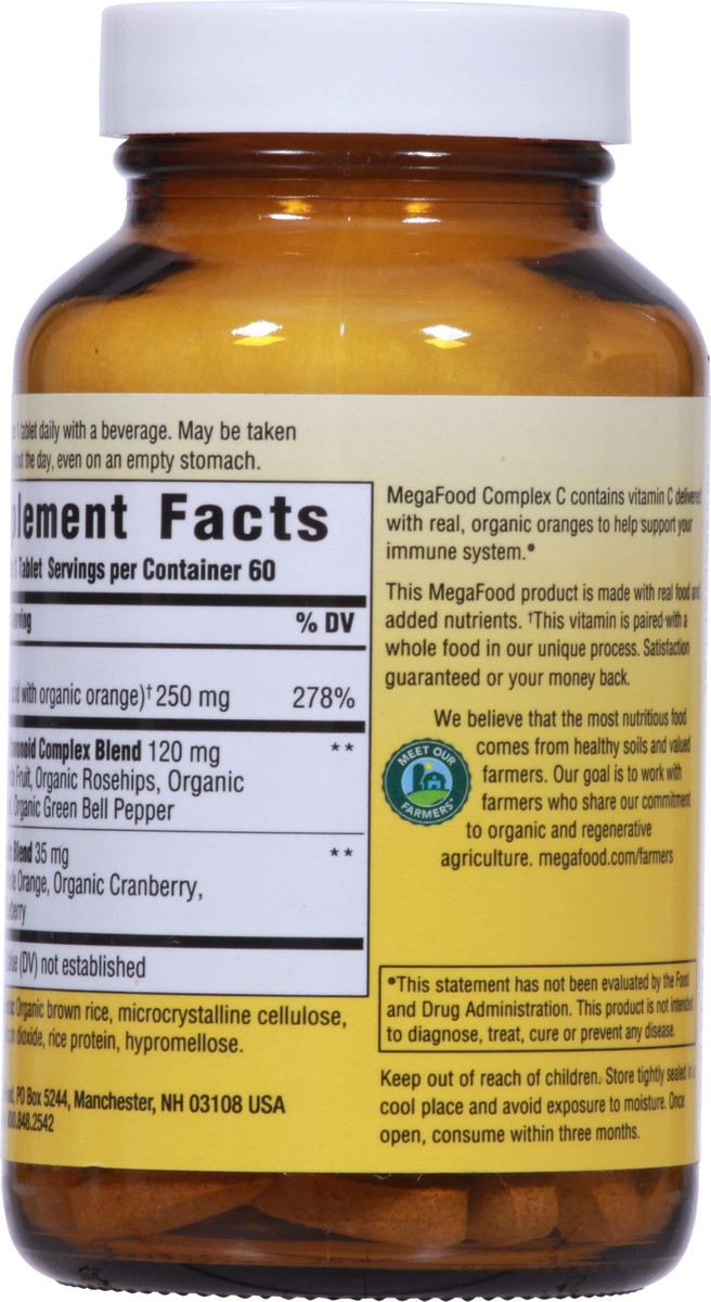 slide 8 of 9, MegaFood Complex C 60 Tablets, 1 ct