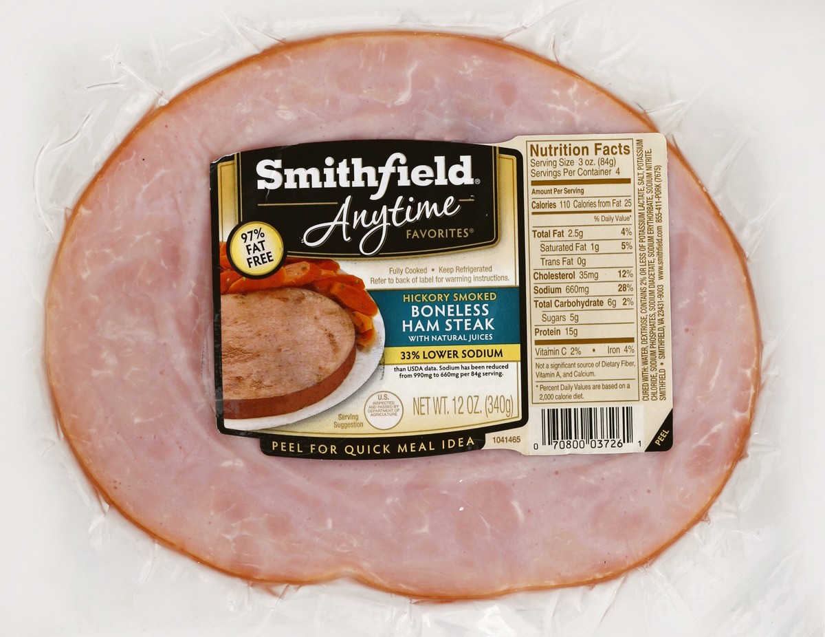 slide 5 of 5, Smithfield Ham Steak 12 oz, 12 oz