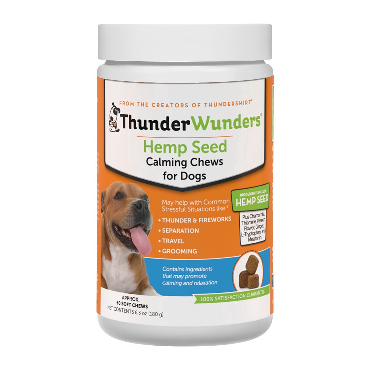 slide 1 of 25, ThunderShirt ThunderWunders Hemp Calming Chews, 60 ct
