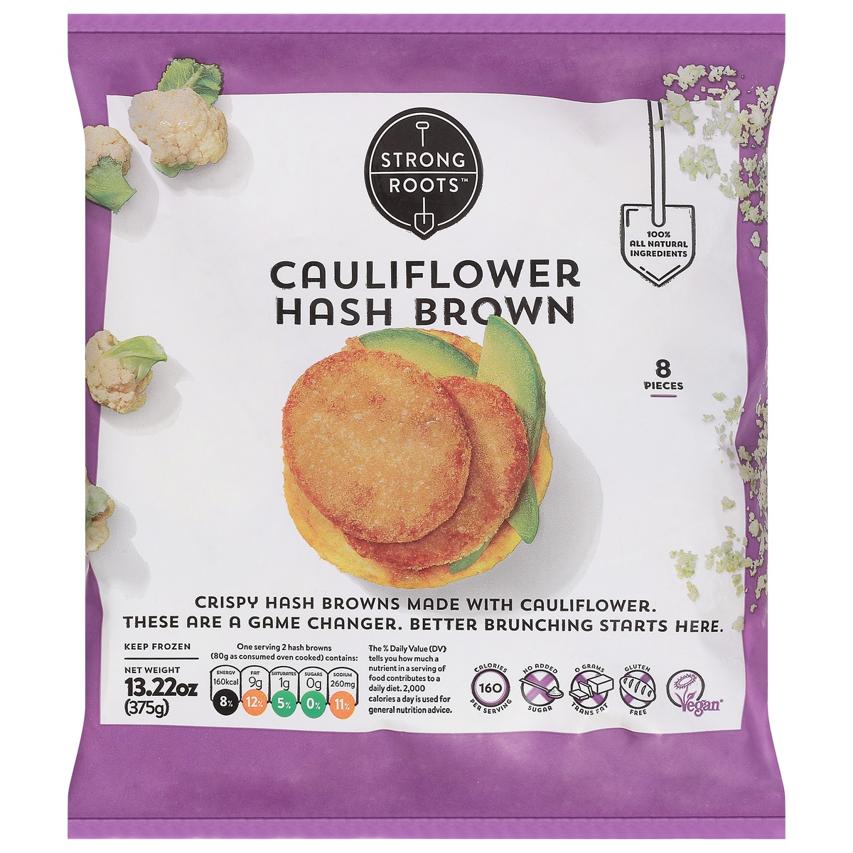 slide 1 of 1, Strong Roots Cauliflower Hash Brown 13.22 oz,
