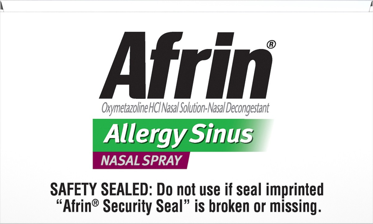 slide 8 of 8, Afrin Allergy Sinus Nasal Spray, 0.5 fl oz