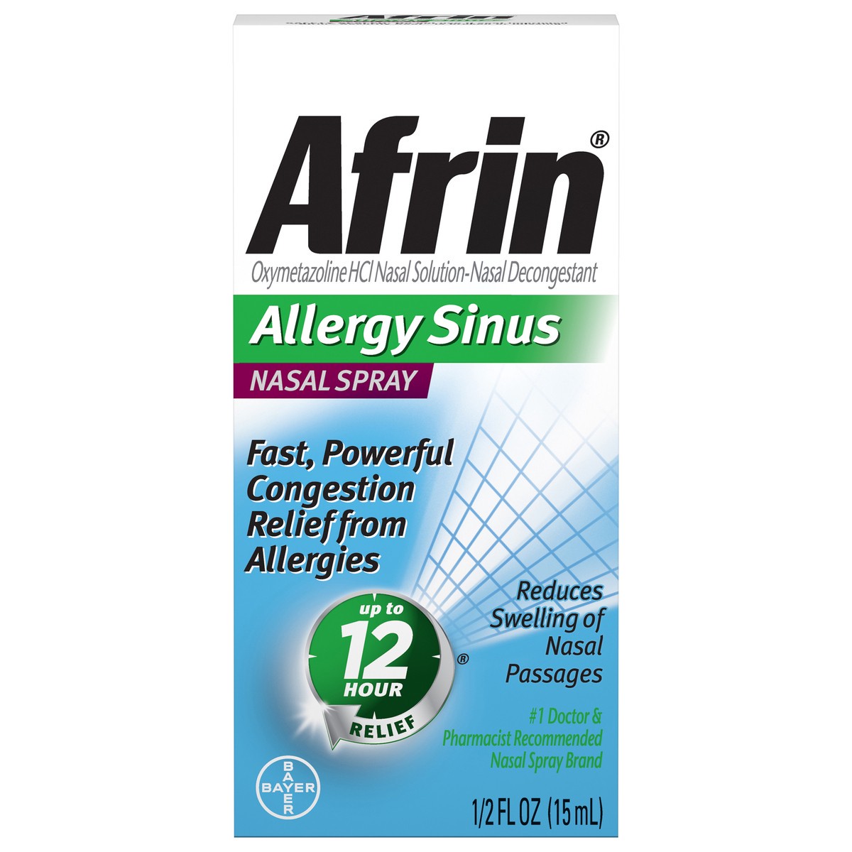 slide 1 of 8, Afrin Allergy Sinus Nasal Spray, 0.5 fl oz