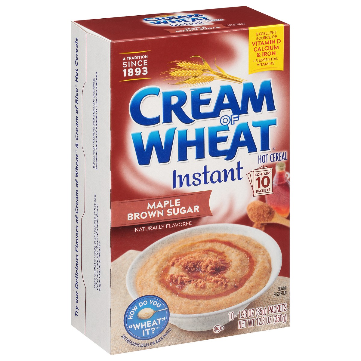 slide 2 of 9, Cream of Wheat Instant Maple Brown Sugar Hot Cereal, 