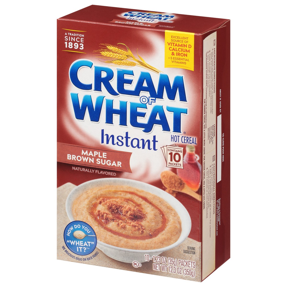 slide 3 of 9, Cream of Wheat Instant Maple Brown Sugar Hot Cereal, 
