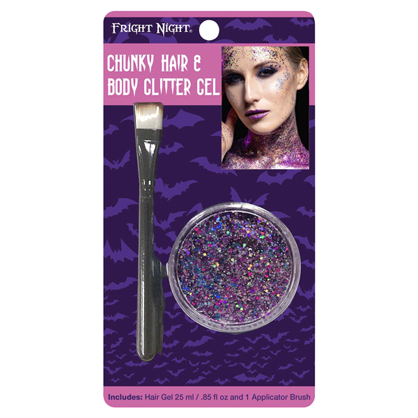 slide 1 of 1, Fright Night Chunky Hair Glitter Fairy,., 85 fl oz