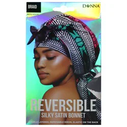 Donna Assorted Braid Reversible Silky Satin Bonnet 1 ea