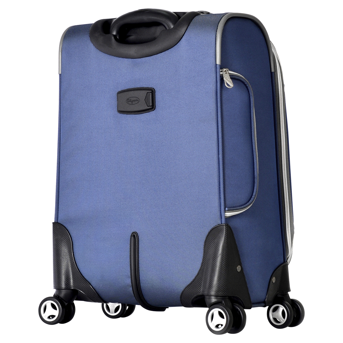 slide 4 of 5, Olympia Tuscany Carry-on Spinner Luggage Blue, 21 in x 14 in x 10.5 in