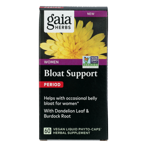slide 1 of 1, Gaia Herbs Women Period Bloat Support 60 Vegan Liquid Phyto-Caps, 60 ct