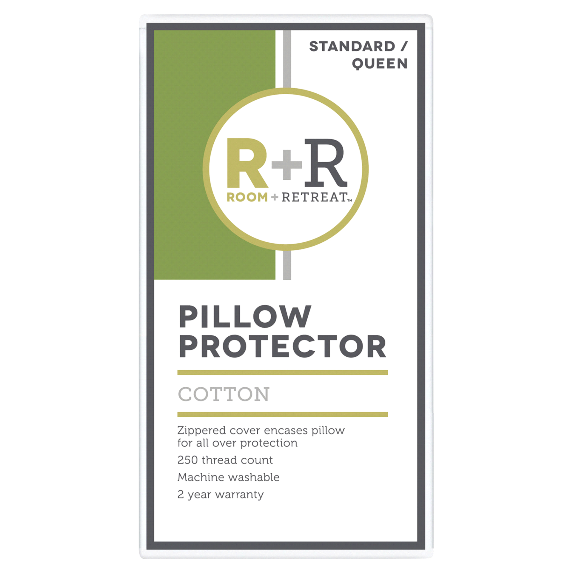 slide 1 of 1, Room & Retreat Cotton Pillow Protector, King, 1 ct