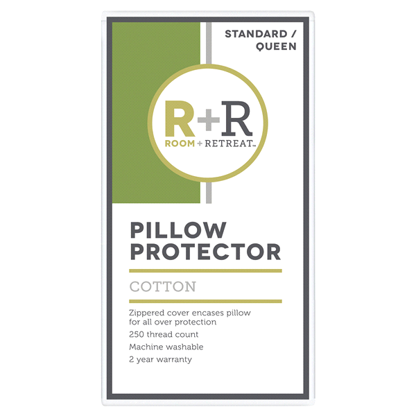 slide 1 of 1, Room & Retreat Cotton Pillow Protector, King, 1 ct