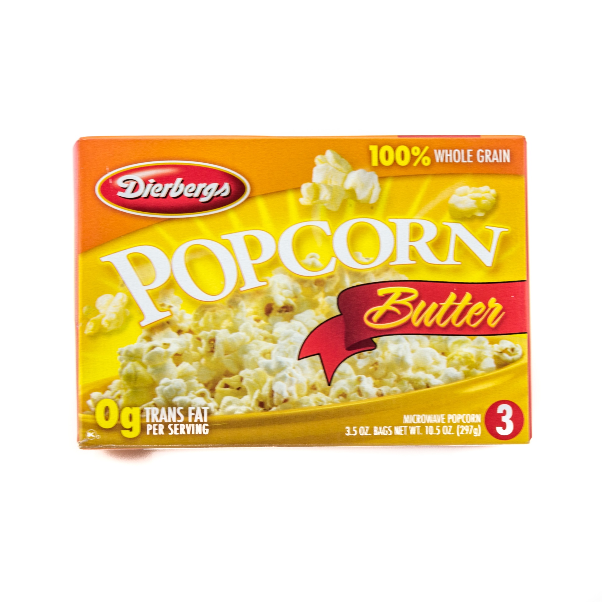 slide 1 of 1, Dierbergs Butter Microwave Popcorn, 10.5 oz