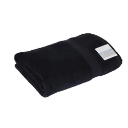 Room & Retreat Performance Bath Sheet, 33 in x 65 in, Black