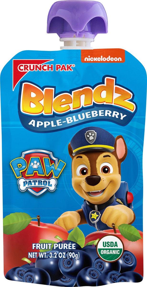 slide 2 of 7, Crunch Pak Blendz Paw Apple Blueberry Pouch 6/3.2oz., 3.2 oz