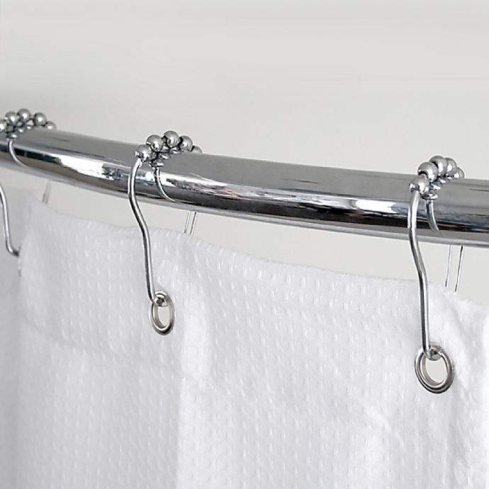 slide 2 of 2, Wamsutta Spring Roller Shower Hook - Chrome, 12 ct