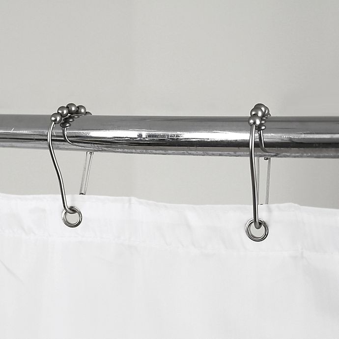 slide 2 of 2, Wamsutta Spring Roller Shower Hook - Nickel, 12 ct