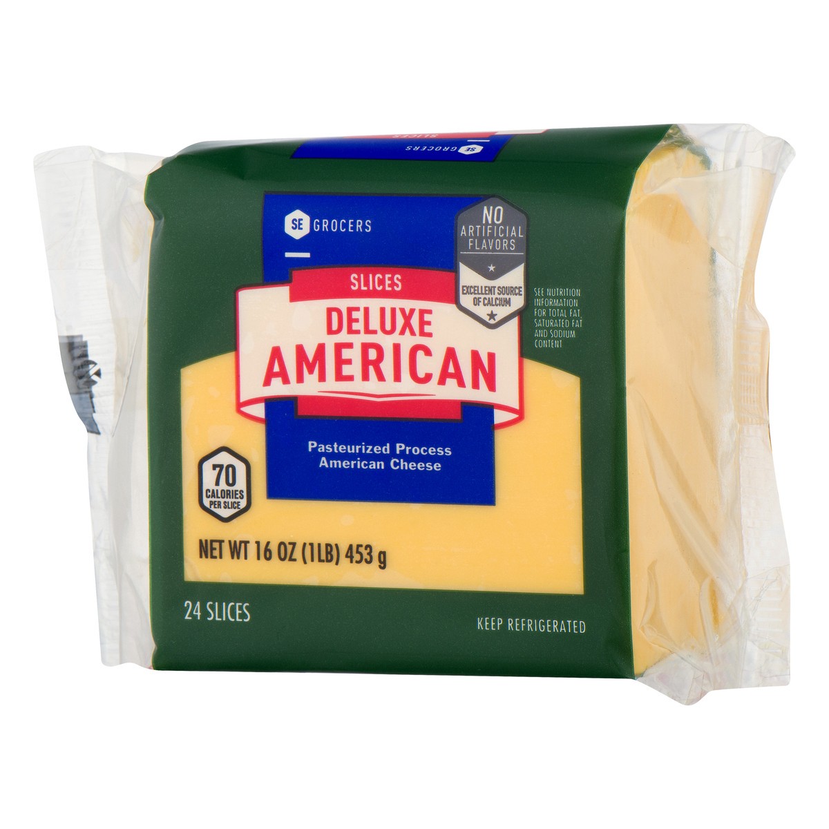 slide 7 of 10, SE Grocers Slices Deluxe American - 24 CT, 16 oz