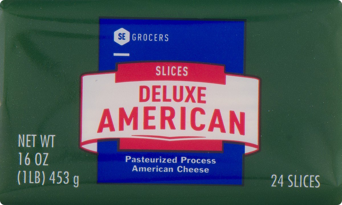 slide 2 of 10, SE Grocers Slices Deluxe American - 24 CT, 16 oz