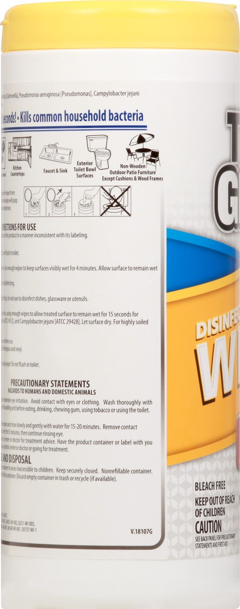 slide 5 of 7, Tru Grit Lemon Scent Disinfecting Wipes&Nbsp;, 35 ct