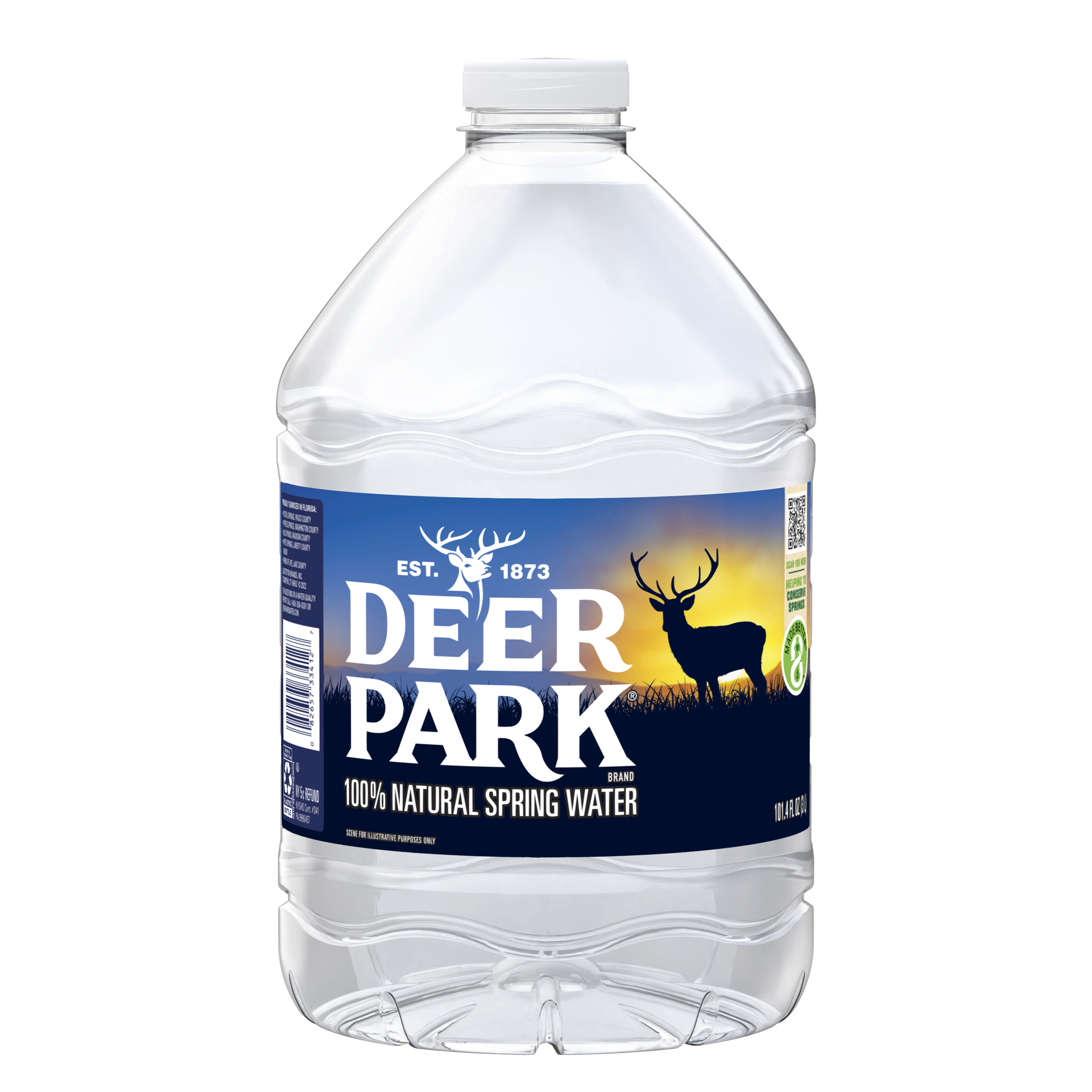 slide 1 of 4, Deer Park Brand 100% Natural Spring Water, 101.4-ounce plastic jug, 101.4 oz