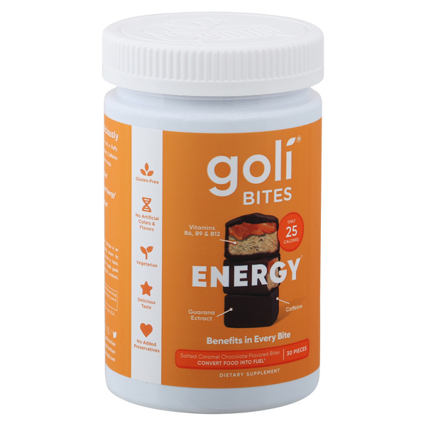 Goli Bites Energy, Salted Caramel Chocolate Flavored 30 ct Shipt
