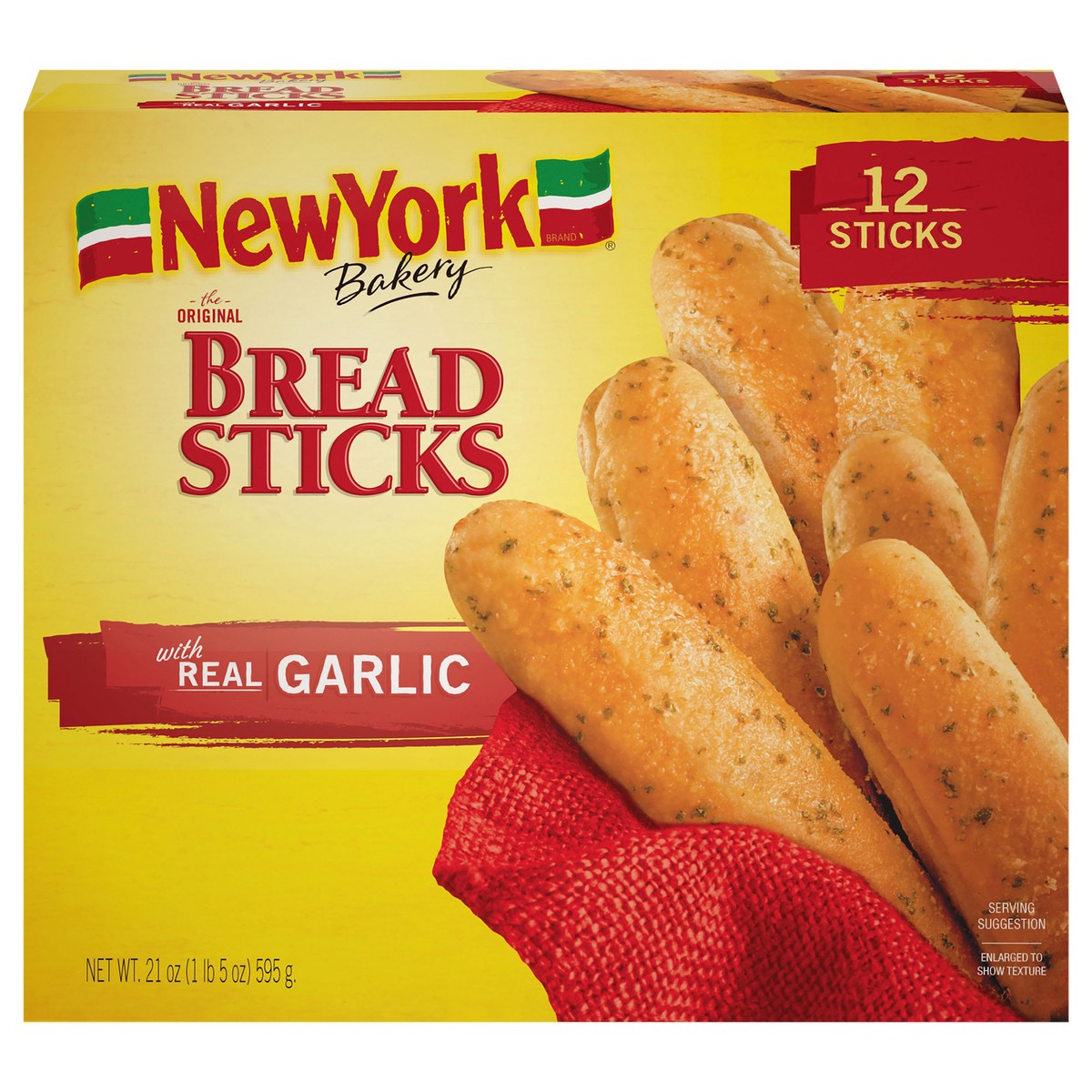 slide 3 of 14, New York Bakery Garlic Breadsticks, 21 oz