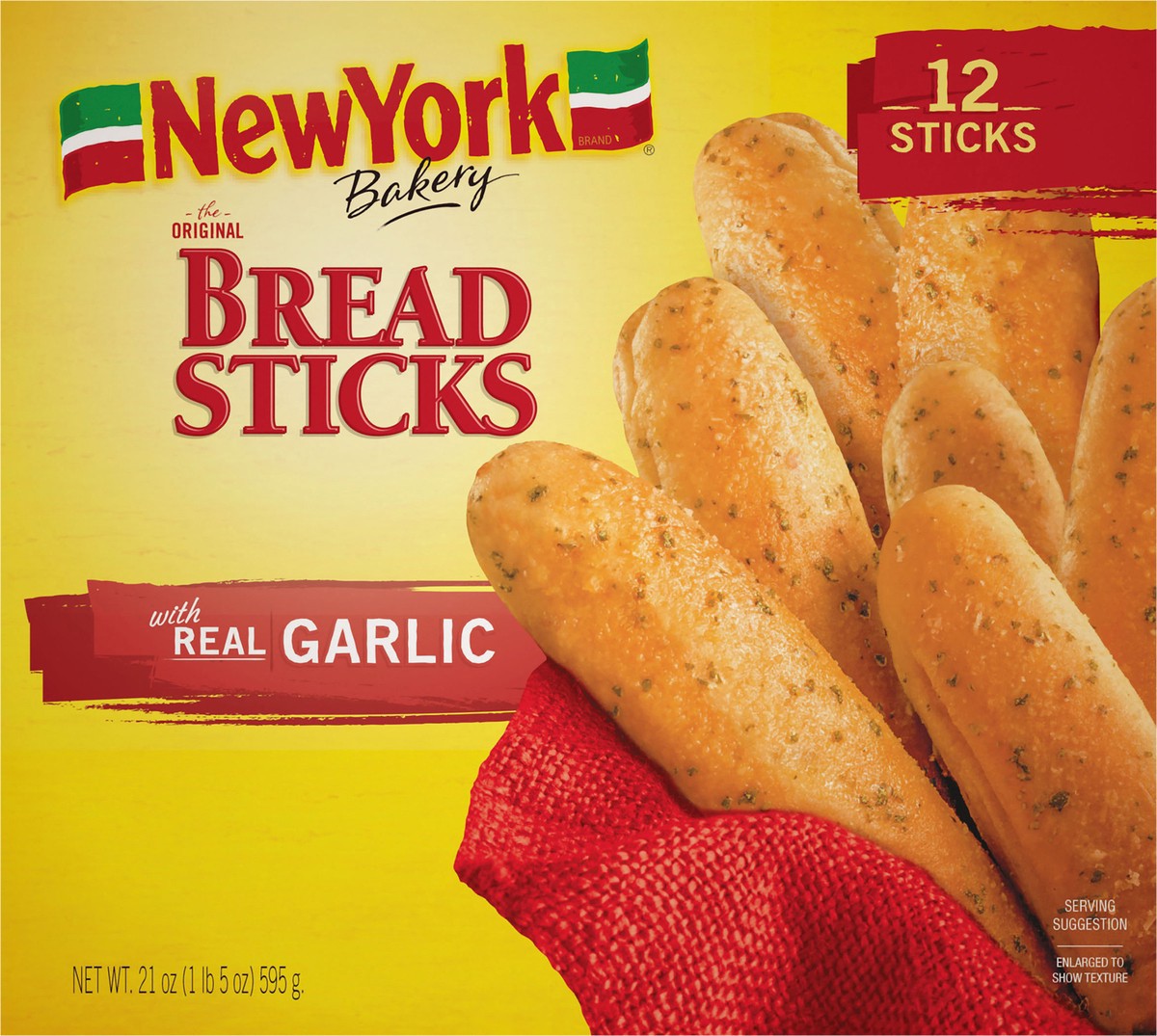 slide 12 of 14, New York Bakery Garlic Breadsticks, 21 oz