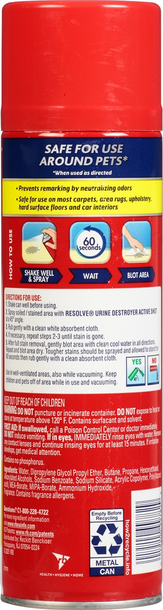 slide 6 of 13, Resolve Urine Destroyer Active Shot Stain & Odor Remover 17 oz, 17 oz
