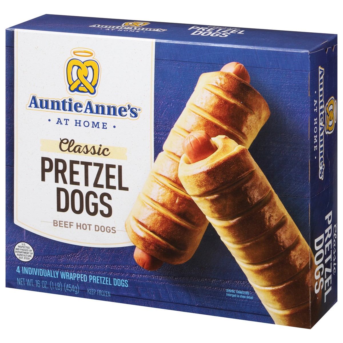 slide 6 of 9, Auntie Anne's Classic Beef Pretzel Dogs 4 ea, 16 oz