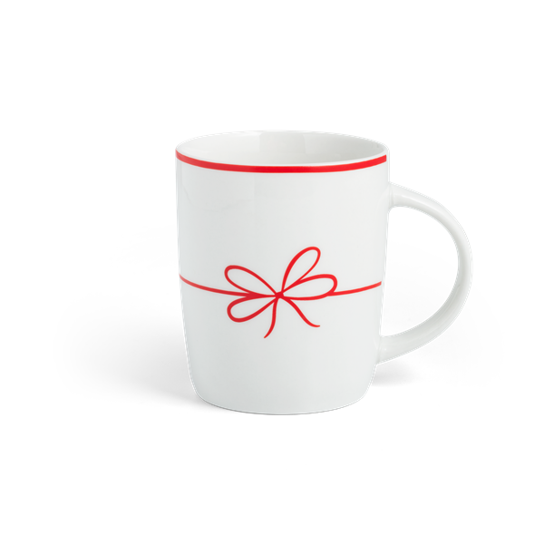 slide 1 of 1, Hy-Vee Seasons Red Bow Mug, 14oz, 14 oz