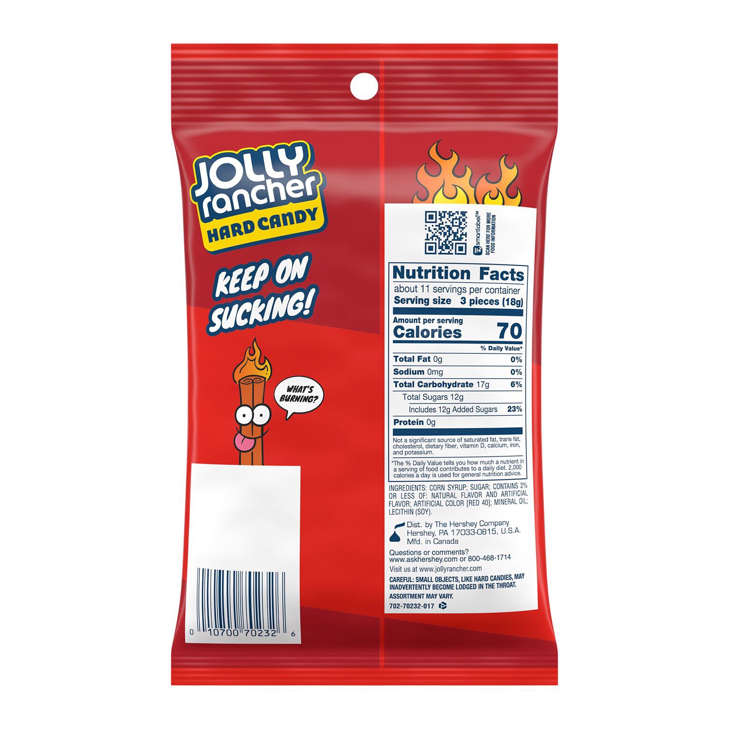slide 4 of 5, JOLLY RANCHER Cinnamon Fire Flavored Hard Candy, Individually Wrapped, 7 oz, Bag, 7 oz
