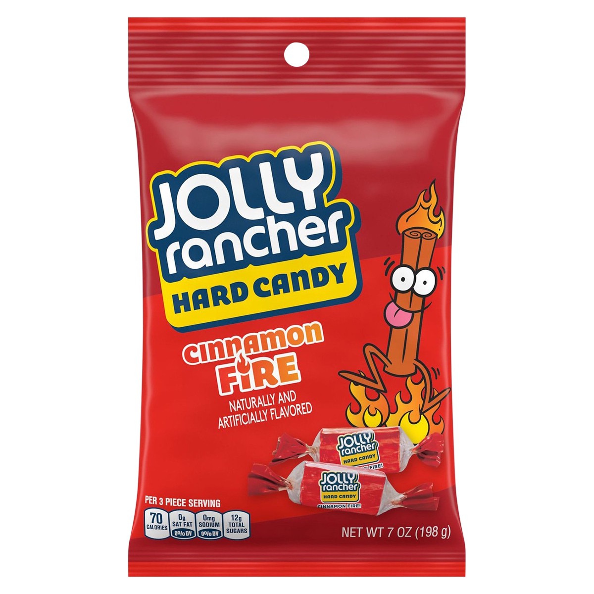 slide 1 of 5, JOLLY RANCHER Cinnamon Fire Flavored Hard Candy, Individually Wrapped, 7 oz, Bag, 7 oz