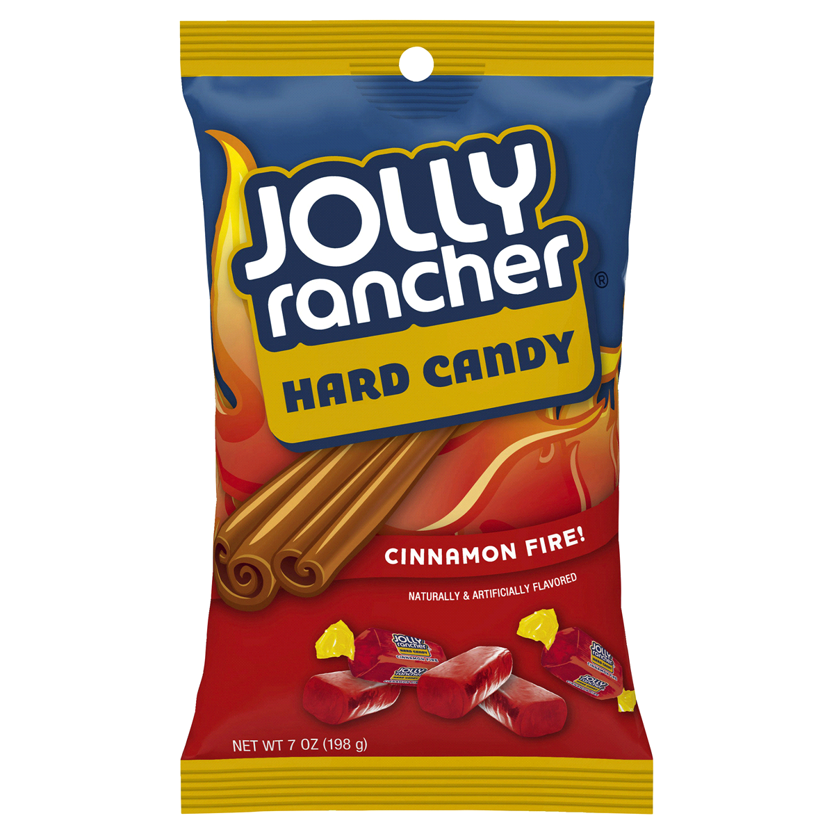 slide 1 of 2, Jolly Rancher Cinnamon Fire! Hard Candy, 7 oz