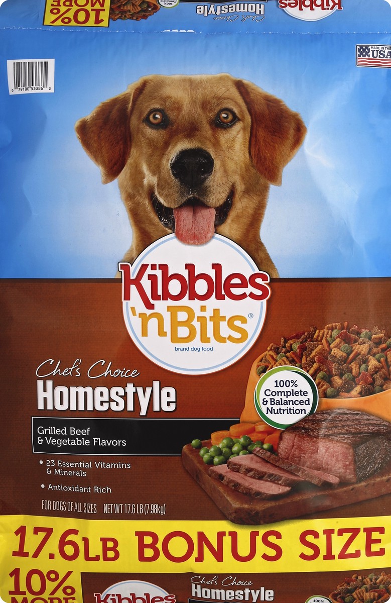 slide 2 of 6, Kibbles 'n Bits Homestyle Grilled Beef & Vegetable Flavors Dog Food, 17.6-Pound, 17.6 lb