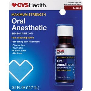 slide 1 of 1, CVS Health Maximum Strength Oral Anesthetic Pain Relieving Liquid, 0.5 oz