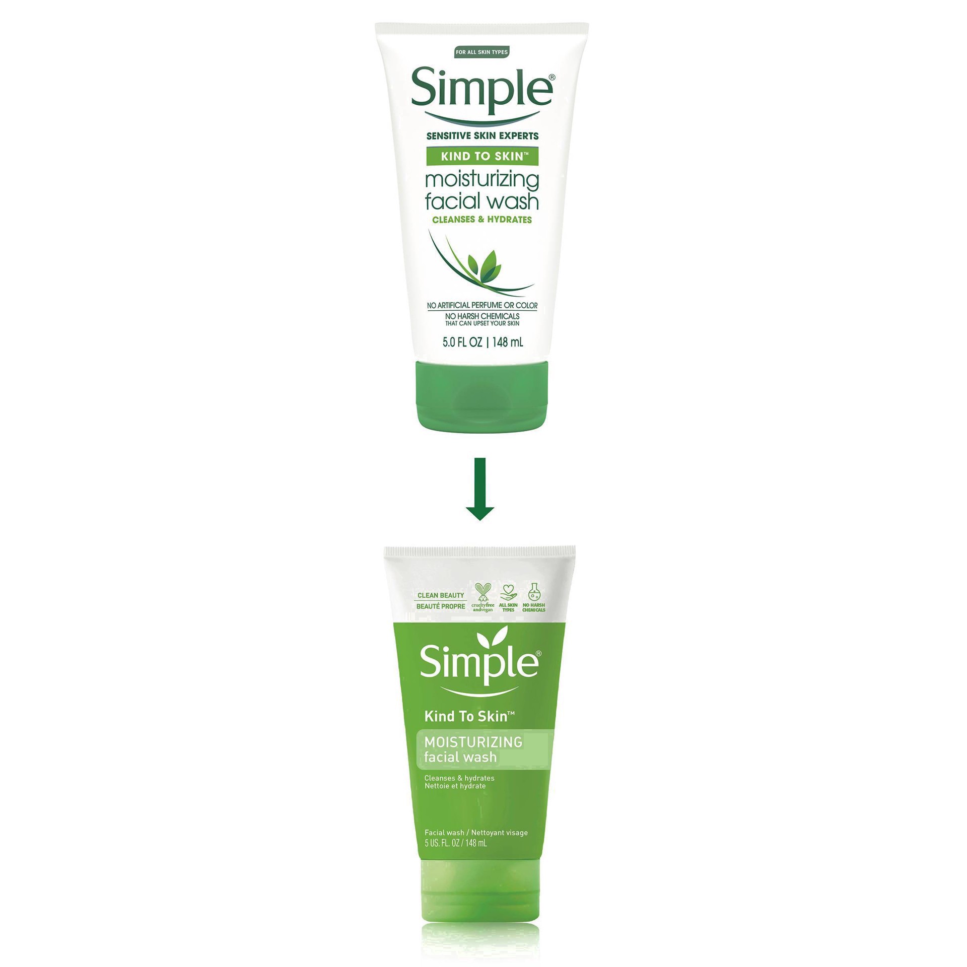 slide 54 of 78, Simple Kind to Skin Face Wash Moisturizing, 5 oz, 5 oz