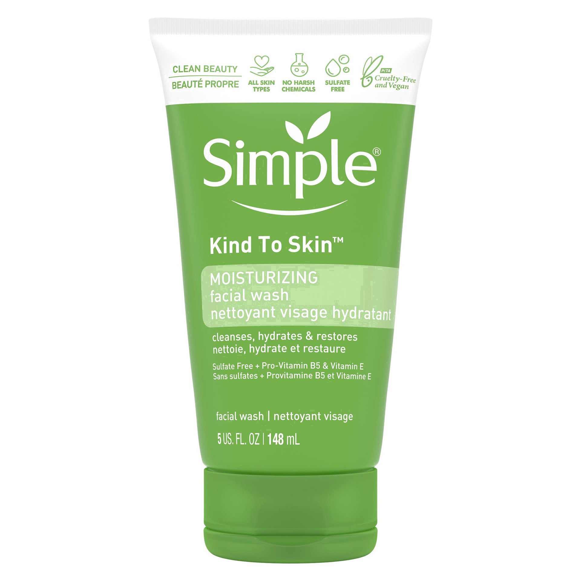 slide 25 of 78, Simple Kind to Skin Face Wash Moisturizing, 5 oz, 5 oz