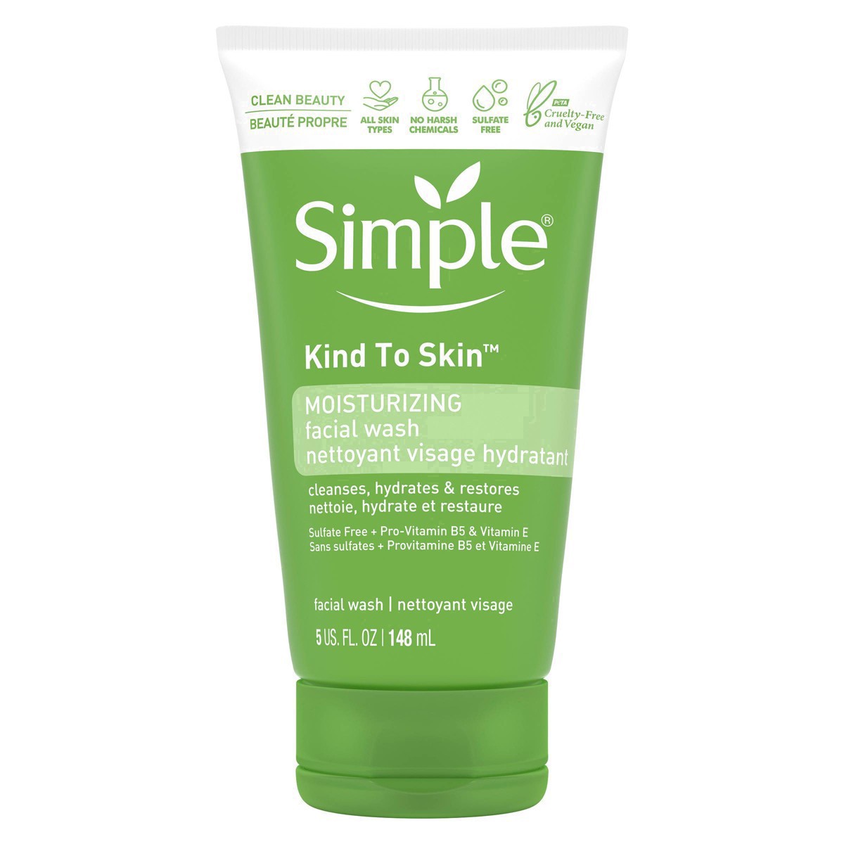 slide 57 of 78, Simple Kind to Skin Face Wash Moisturizing, 5 oz, 5 oz