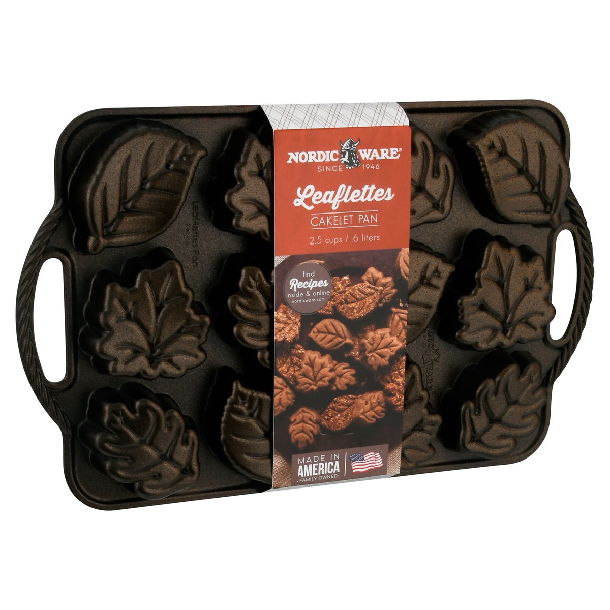 slide 6 of 10, Nordic Ware Leaflettes Cakelet Pan 1 ea, 1 ct