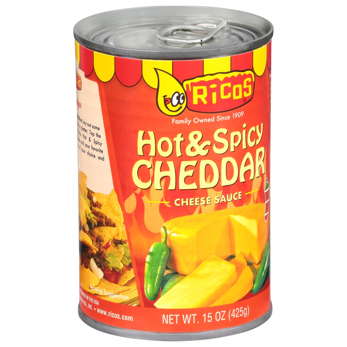 slide 5 of 13, Rico's Hot & Spicy Cheddar Cheese Sauce 15 oz, 15 oz