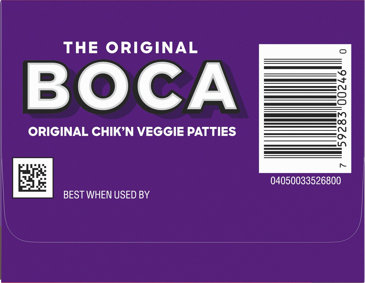 slide 6 of 10, BOCA Original Vegan Chicken Flavored Veggie Patties, 12 ct Box, 12 ct