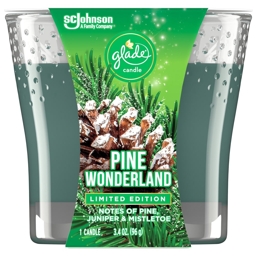 slide 1 of 1, Glade Candle, Pine Wonderland, Small Candle, 1 CT, 3.4 oz, 3.4 oz