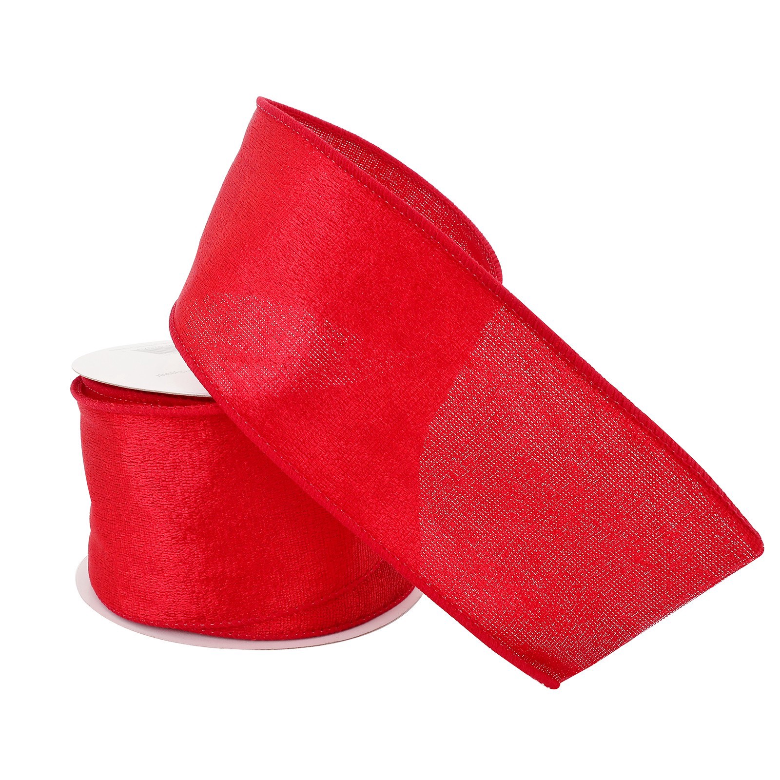 slide 2 of 4, 2.5" X 25ft. Red Velvet Wired Ribbon By Celebrate It, 2.5 in x 25 ft