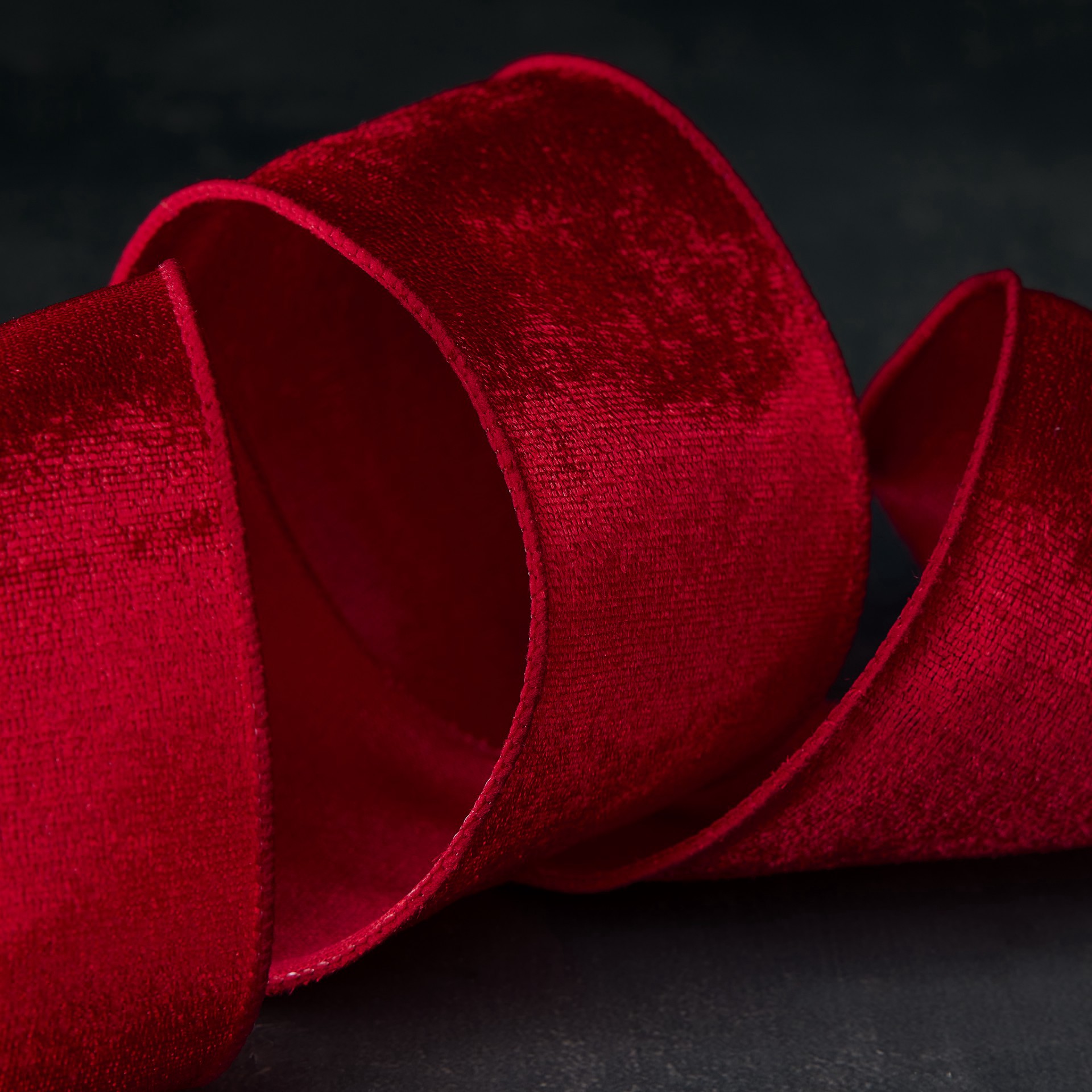 slide 3 of 4, 2.5" X 25ft. Red Velvet Wired Ribbon By Celebrate It, 2.5 in x 25 ft
