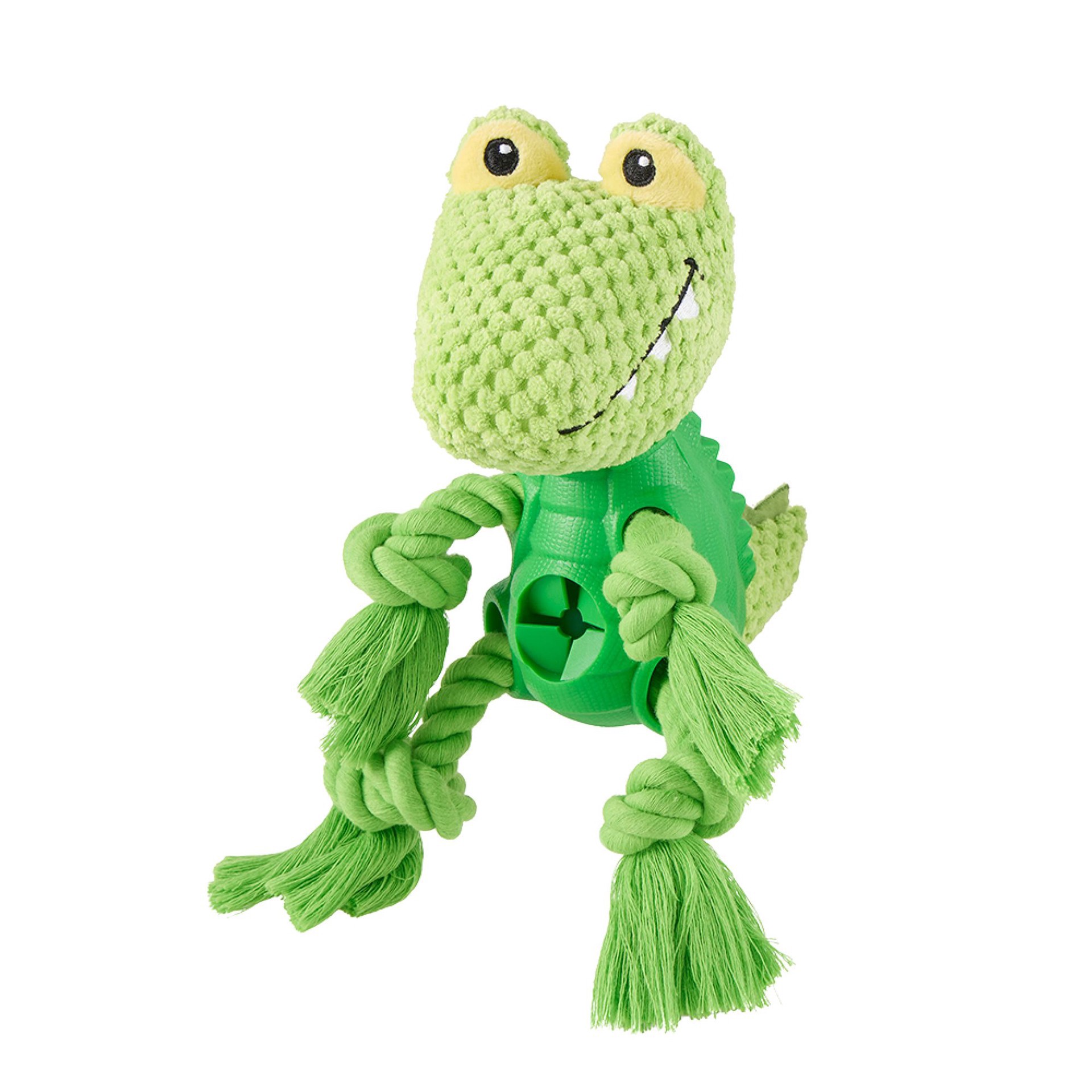 slide 1 of 1, Joyhound Alligator Treat Dispensing Rope Dog Toy, SM