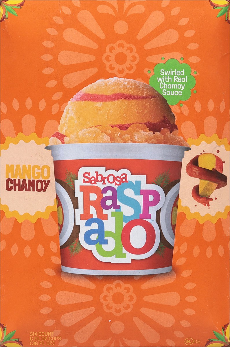 slide 14 of 16, Sabrosa Raspado Mango Chamoy Shaved Ice Cup/Tub/Bowl 6 ea, 6 oz